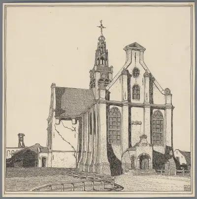 Bullekerk te Zaandam av Wijnand Otto Jan Nieuwenkamp