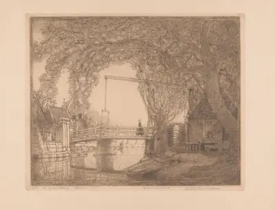 Den uppfällbara bron i Edam av Wijnand Otto Jan Nieuwenkamp