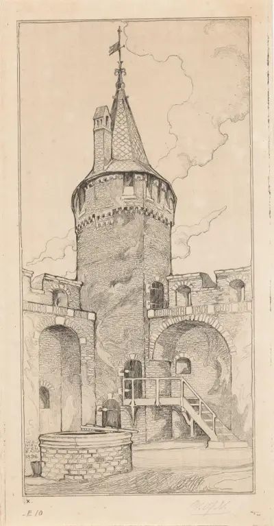Ett torn från Muiderslot av Wijnand Otto Jan Nieuwenkamp