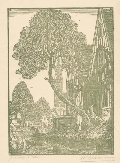 Grachtje te Edam von Wijnand Otto Jan Nieuwenkamp