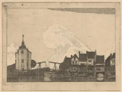 Hamnen i Enkhuizen av Wijnand Otto Jan Nieuwenkamp