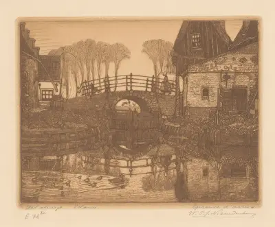 Het sluisje, Edam von Wijnand Otto Jan Nieuwenkamp
