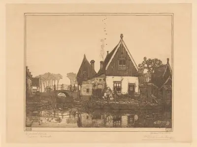 Det lilla slussverket, Edam av Wijnand Otto Jan Nieuwenkamp