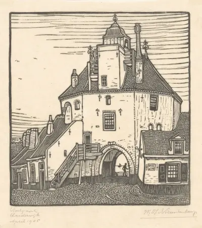 Het Vischpoortje, Harderwijk von Wijnand Otto Jan Nieuwenkamp