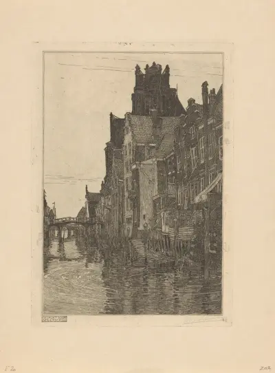 Domy przy Voorstraatshaven w Dordrecht, 1897 – nr 2, Wijnand Otto Jan Nieuwenkamp
