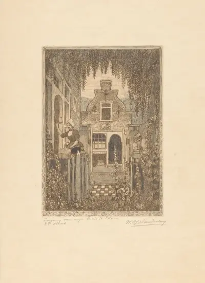 Ingang van mijn huis te Edam av Wijnand Otto Jan Nieuwenkamp