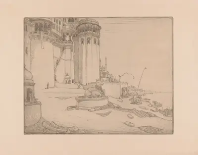 Palats, Benares av Wijnand Otto Jan Nieuwenkamp