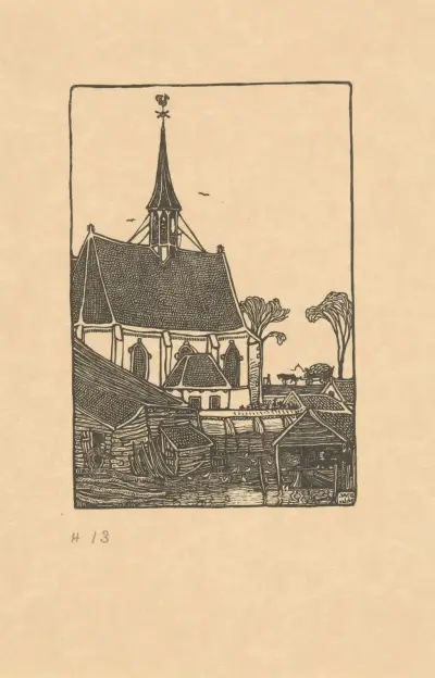 Spaarndam, het kerkje von Wijnand Otto Jan Nieuwenkamp