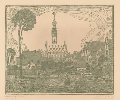 Rådhuset i Veere av Wijnand Otto Jan Nieuwenkamp