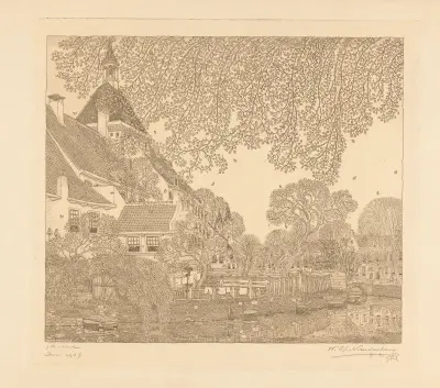 Fallande löv, Amersfoort av Wijnand Otto Jan Nieuwenkamp