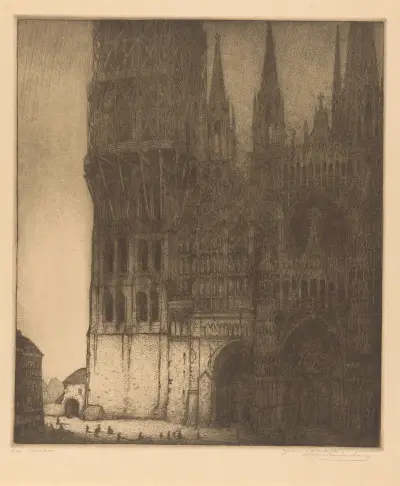 Fasaden av katedralen Notre-Dame i Rouen av Wijnand Otto Jan Nieuwenkamp