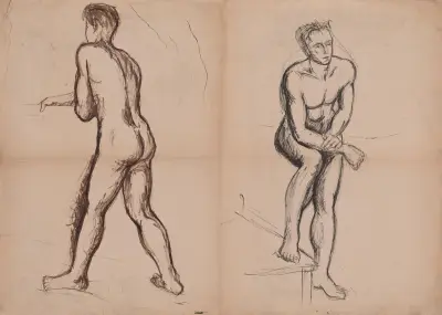 Studier av nakna figurer av Ján Novák