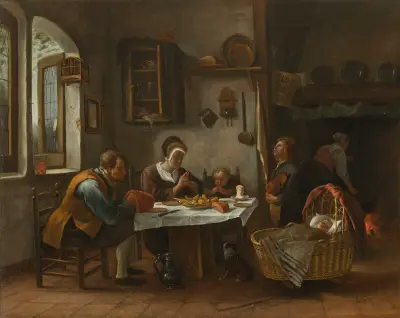 Bön före måltid av Jan Steen