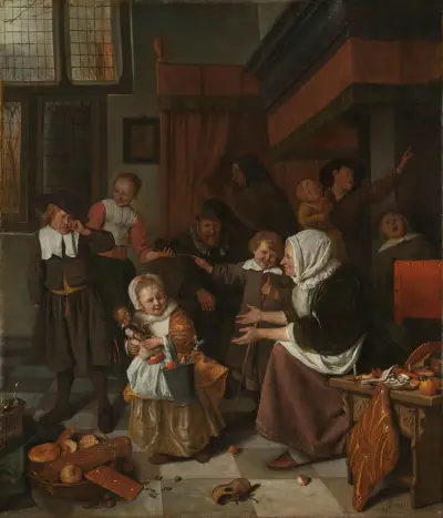 The Feast of St Nicholas av Jan Steen