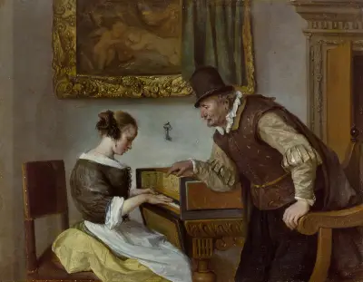 Cembalolektionen av Jan Steen