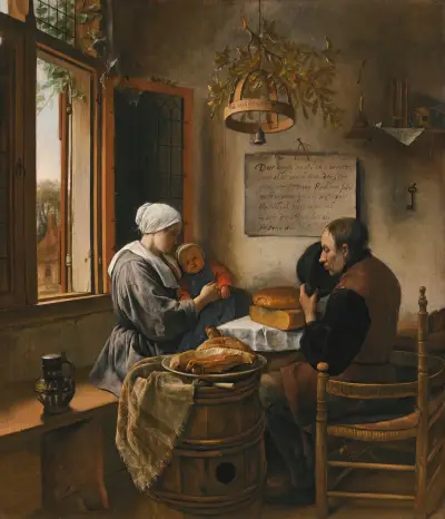 Bönen före måltiden av Jan Steen
