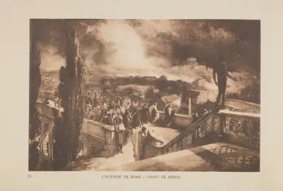 L’incendie De Rome – Chant De Neron av Jan Styka