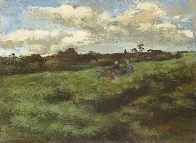 Barn på sanddynen – Landskap vid Bryssel av Jan Toorop