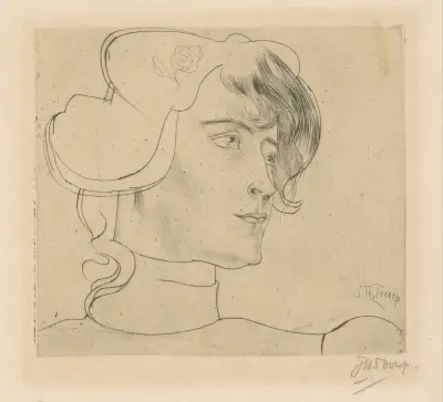 Portret van Marguerite Helfrich av Jan Toorop