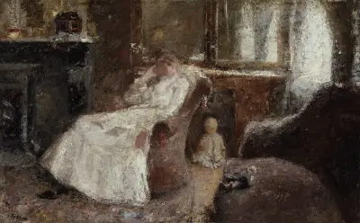 Kvinna i vitt av Jan Toorop
