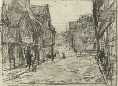 Utsikt i en by av Jan Veth