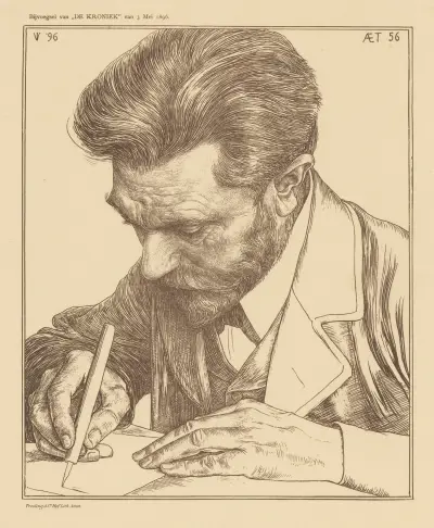 Portret Augusta Bebla, Jan Veth