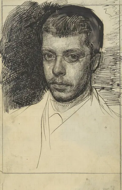 Porträtt av Ch. M. van Deventer av Jan Veth