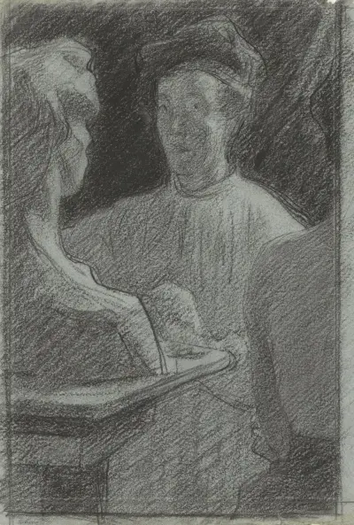 Portrét sochaře Lambertuse Zijla, 1874 – č. 2, Jan Veth