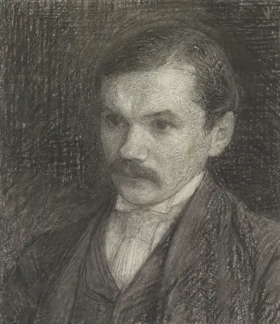Porträtt av författaren Frederik Willem van Eeden av Jan Veth