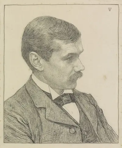 Porträtt av författaren Frederik Willem van Eeden av Jan Veth