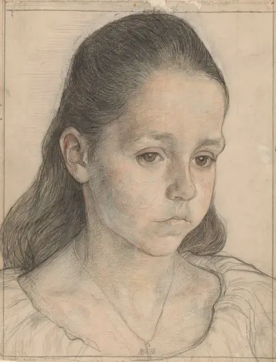Portret van een meisje Kolkman, Jan Veth