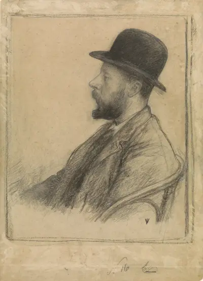 Portret van George Hendrik Breitner von Jan Veth