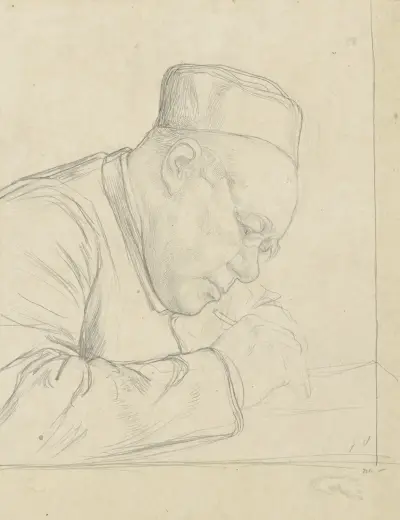 Porträtt av H.J.A.M. Schaepman av Jan Veth