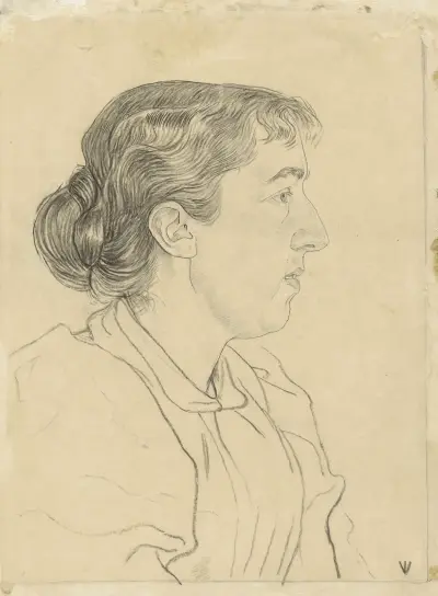 Porträtt av Helène Lapidoth-Swarth av Jan Veth