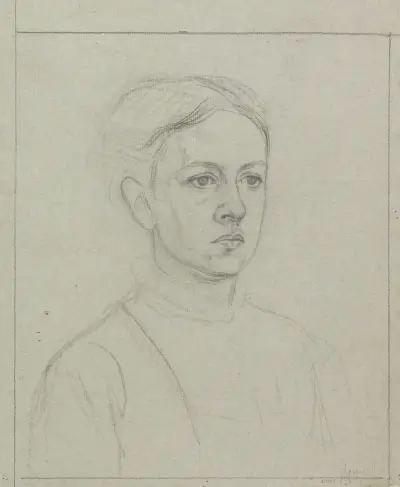 Portret van Johanna Veth von Jan Veth