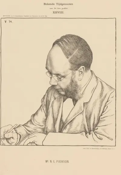 Porträtt av Nicolaas Gerard Pierson av Jan Veth