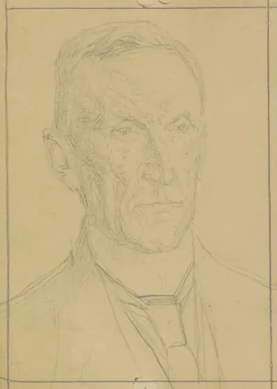 Portret van prof. dr. J.P. Kuenen av Jan Veth