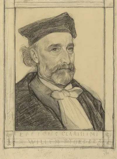 Porträtt av professor dr. Willem Stoeder av Jan Veth