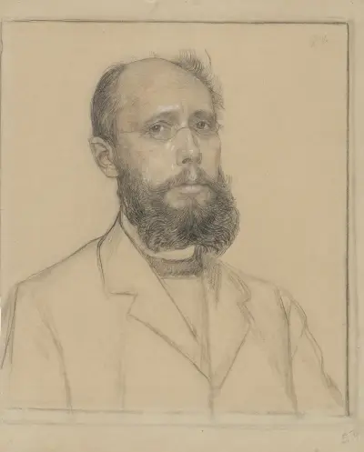 Porträtt av Samuel Muller av Jan Veth