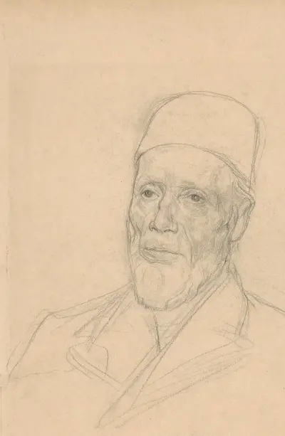Portret van Willem Nicolaas Dinger av Jan Veth
