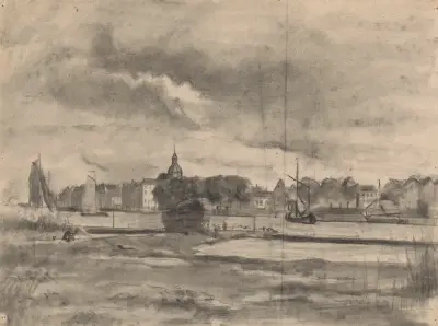 Stad vid en flod av Jan Veth