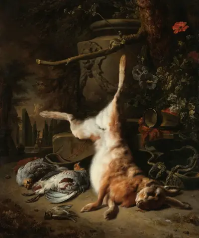 Still Life with a Hare and other Game av Jan Weenix