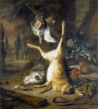 Still Life With Dead Rabbit And Birds av Jan Weenix