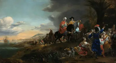 The Dutch Ambassador on his Way to Isfahan av Jan Weenix