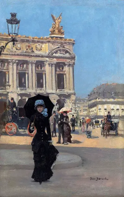 Framför Operan av Jean Béraud