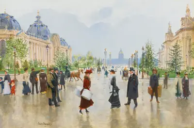 Entre Le Petit Et Le Grand Palais, Avenue Alexandre-III av Jean Béraud