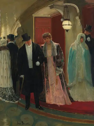 Verlassen der Opernloge von Jean Béraud