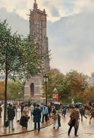 La Tour Saint Jacques av Jean Béraud