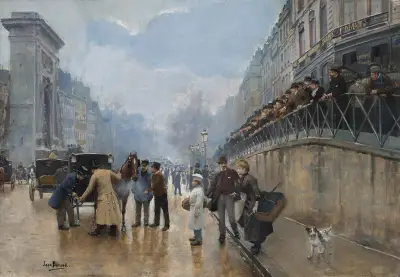 Olyckan; Porte Saint-Denis av Jean Béraud