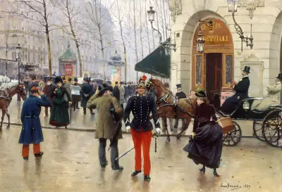 Vaudevilleteatern av Jean Béraud